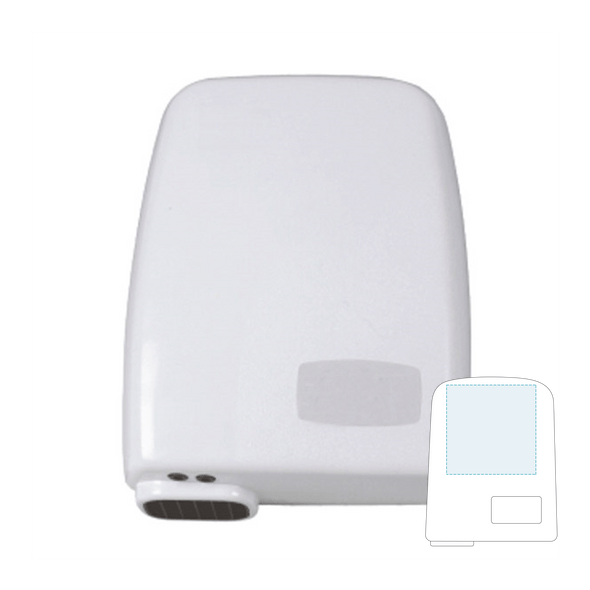 Secador de manos eléctrico blanco de ABS